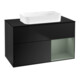V&B Waschtischunterschrank Finion 100x60,3 cm, Rg re Oli. m Lac, bla m Lac-1
