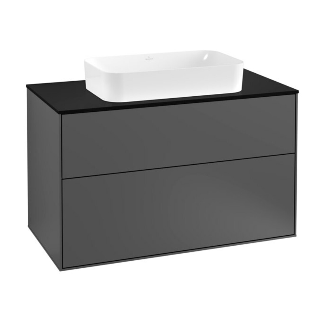 V&B Waschtischunterschrank Finion 100x60,3cm, Abd.-Pl. bla m, Anthrac. m