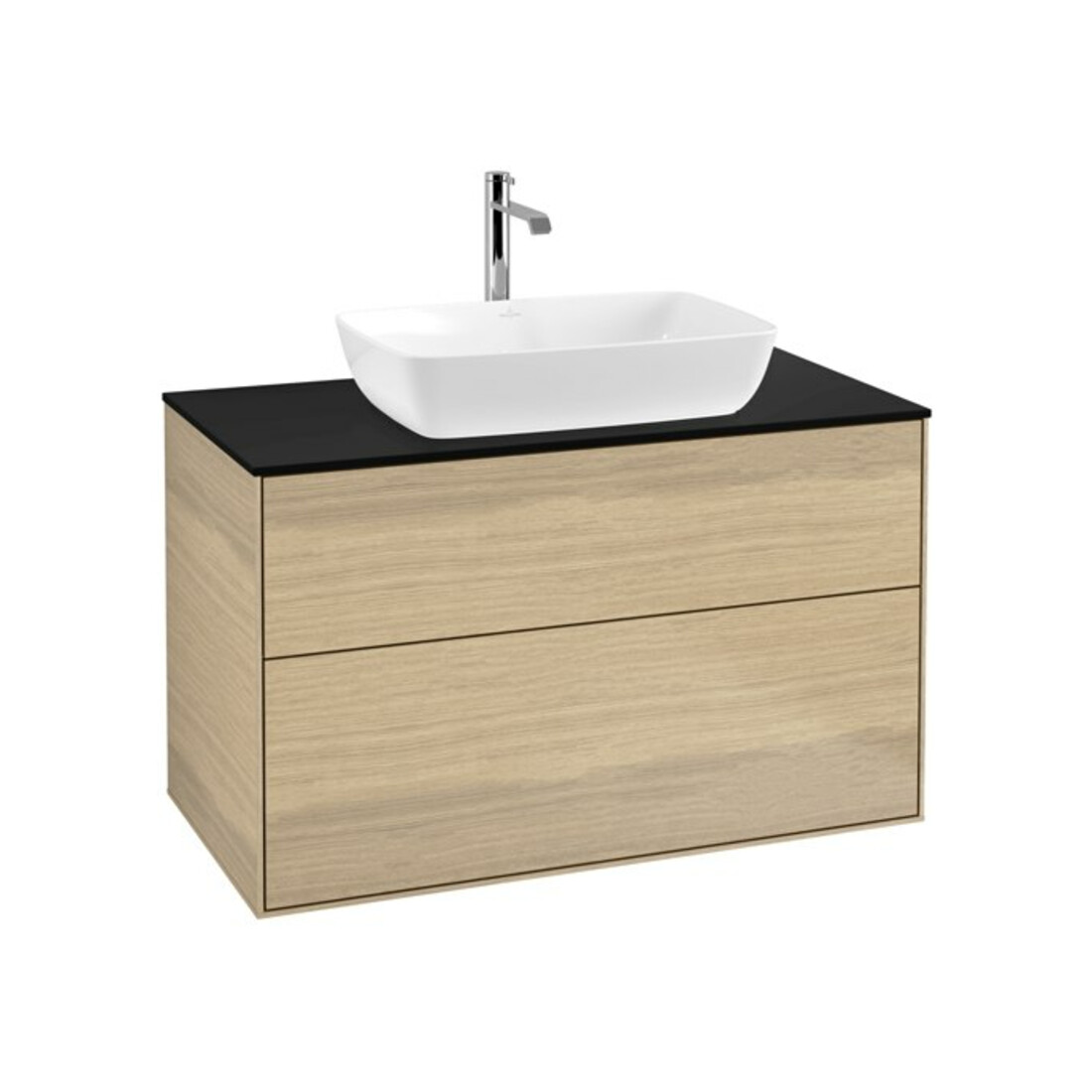 V&B Waschtischunterschrank Finion 100x60,3cm, Abd.-Pl. bla m, Oak Veneer