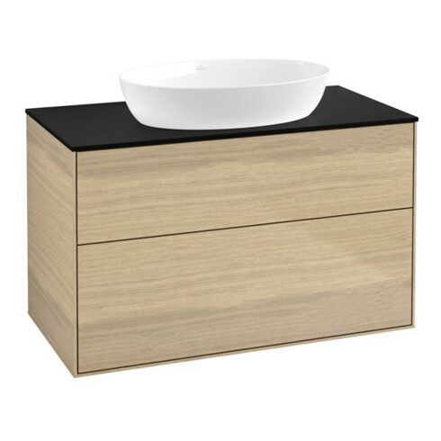 V&B Waschtischunterschrank Finion 100x60,3cm, Abd.-Pl. bla m, Oak Veneer