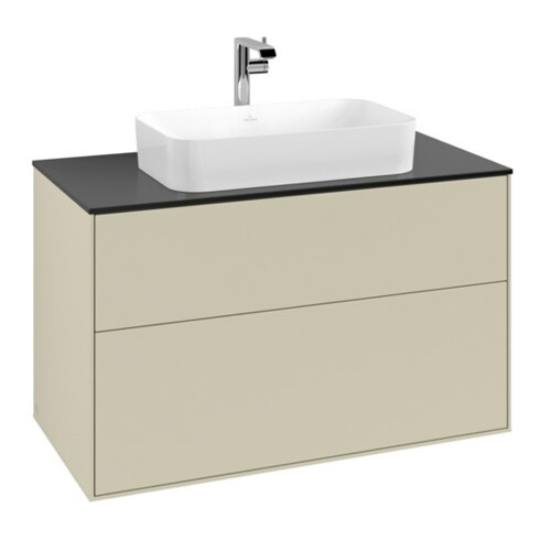 V&B Waschtischunterschrank Finion 100x60,3cm, Abd.-Pl. bla m, si Gr m Lac