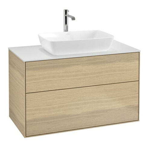 V&B Waschtischunterschrank Finion 100x60,3cm, Abd.-Pl. wh. m, Oak Veneer