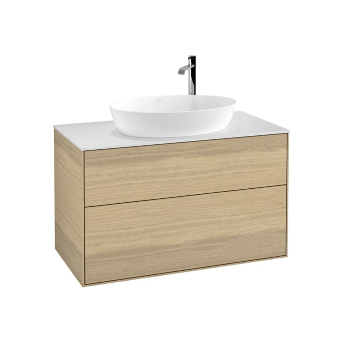 V&B Waschtischunterschrank Finion 100x60,3cm, Abd.-Pl. wh. m, Oak Veneer
