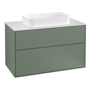 V&B Waschtischunterschrank Finion 100x60,3cm, Abd.-Pl. wh. m, Oli. m Lac
