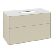 V&B Waschtischunterschrank Finion 100x60,3cm, Abd.-Pl. wh. m, si Gr m Lac