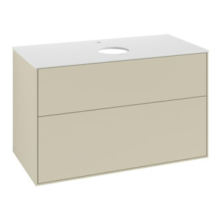V&B Waschtischunterschrank Finion 100x60,3cm, Abd.-Pl. wh. m, si Gr m Lac