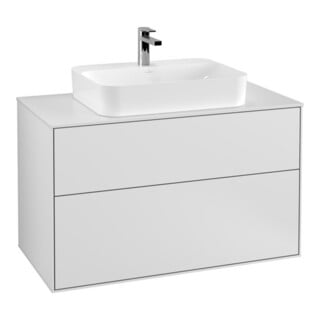 V&B Waschtischunterschrank Finion 100x60,3cm, Abd.-Pl. wh. m, wh. m Lac