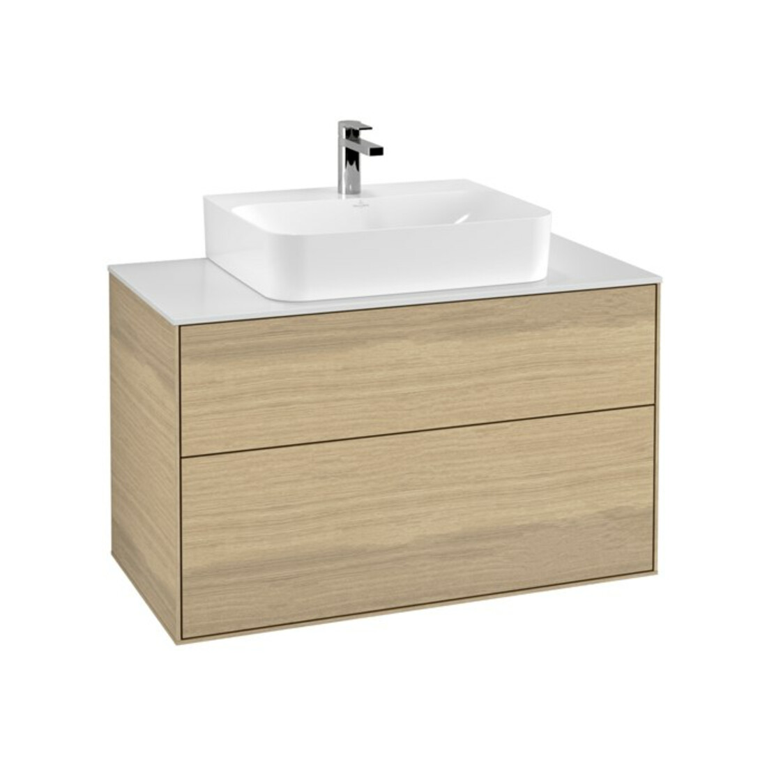 V&B Waschtischunterschrank Finion 100x60,3x50,1cm, Abd.-Pl. wh. m, Oa ven