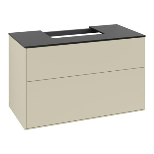 V&B Waschtischunterschrank Finion 100x60,3x50,1cm, Pl bla m, si Gr m Lac