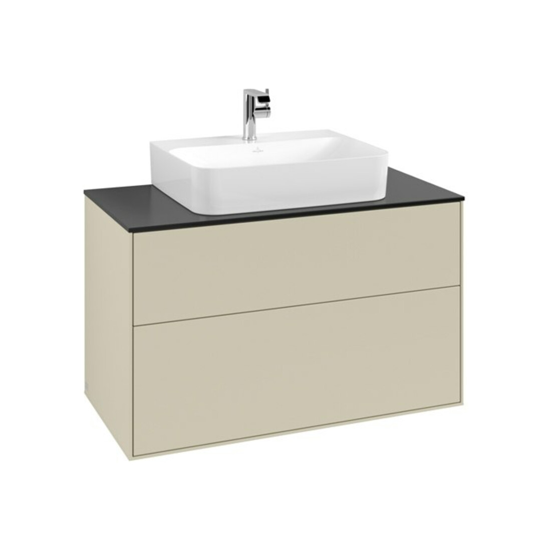 V&B Waschtischunterschrank Finion 100x60,3x50,1cm, Pl bla m, si Gr m Lac