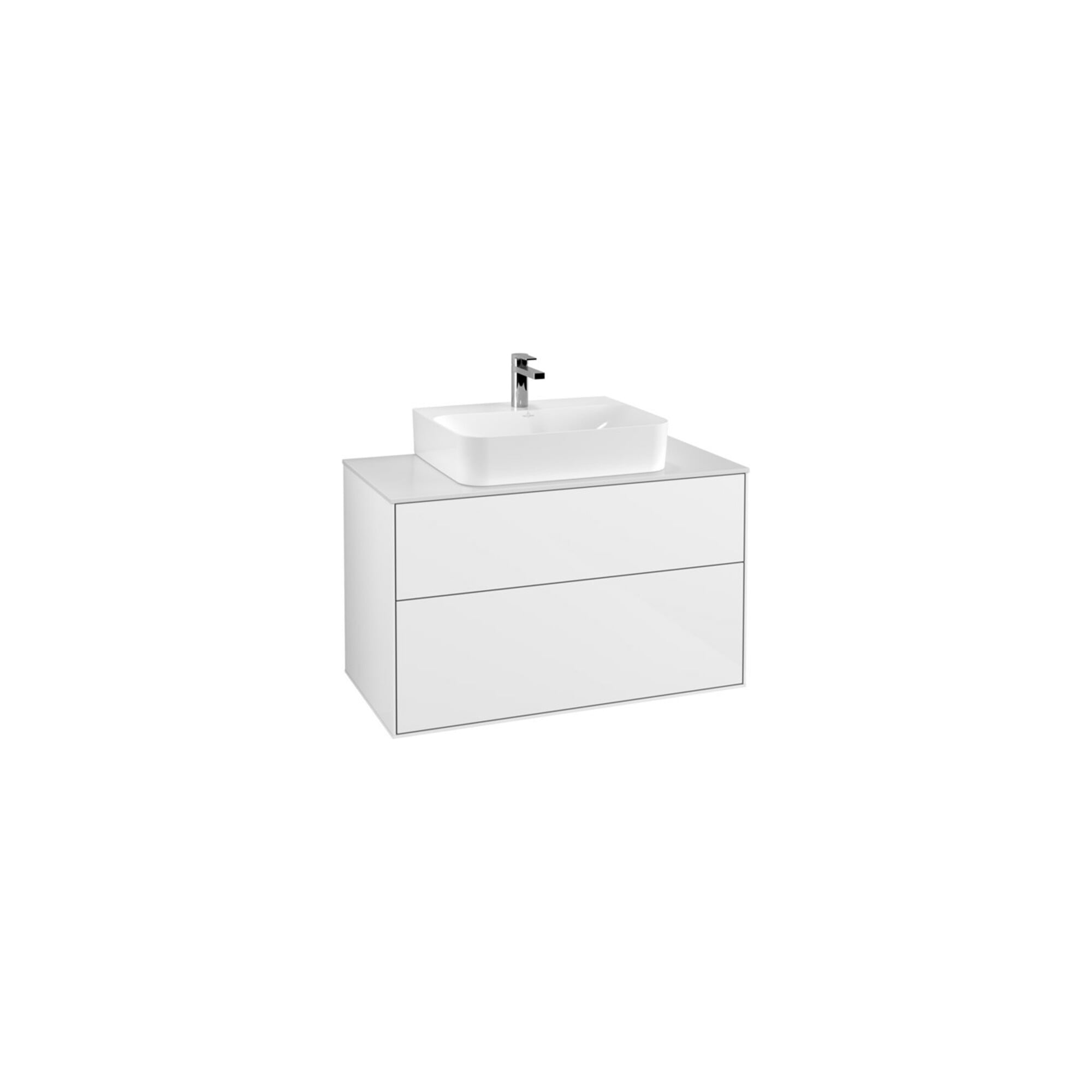 V&B Waschtischunterschrank Finion 100x60,3x50,1cm, Pl wh. m, glo wh. Lac ; Villeroy & Boch