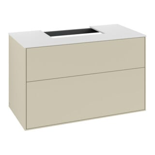 V&B Waschtischunterschrank Finion 100x60,3x50,1cm, Pl wh. m, si Gr m Lac