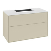 V&B Waschtischunterschrank Finion 100x60,3x50,1cm, Pl wh. m, si Gr m Lac