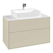 V&B Waschtischunterschrank Finion 100x60,3x50,1cm, Pl wh. m, si Gr m Lac-4