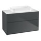 V&B Waschtischunterschrank Finion 100x60,3x50,1mm, Gl. wh. m, md bl. m Lac-1