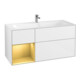 V&B Waschtischunterschrank Finion 119,6x59,1cm, Reg li gol m, glo wh. Lac-1