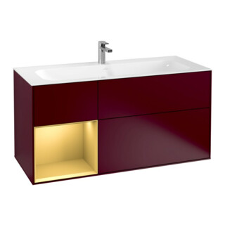 V&B Waschtischunterschrank Finion 119,6x59,1cm, Reg li gol m, Peony Matt