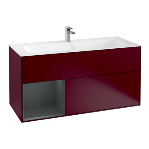 V&B Waschtischunterschrank Finion 119,6x59,1cm, Reg li md bl. m Lac, Peo m