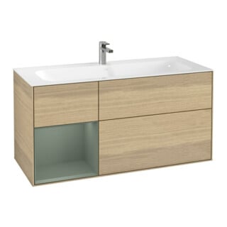 V&B Waschtischunterschrank Finion 119,6x59,1cm, Reg li Oli. m Lac, Oa ven