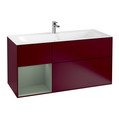 V&B Waschtischunterschrank Finion 119,6x59,1cm, Reg li Oli. m Lac, Peo m