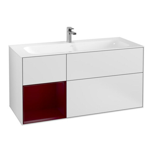V&B Waschtischunterschrank Finion 119,6x59,1cm, Reg li Peo, wh. m lacquer