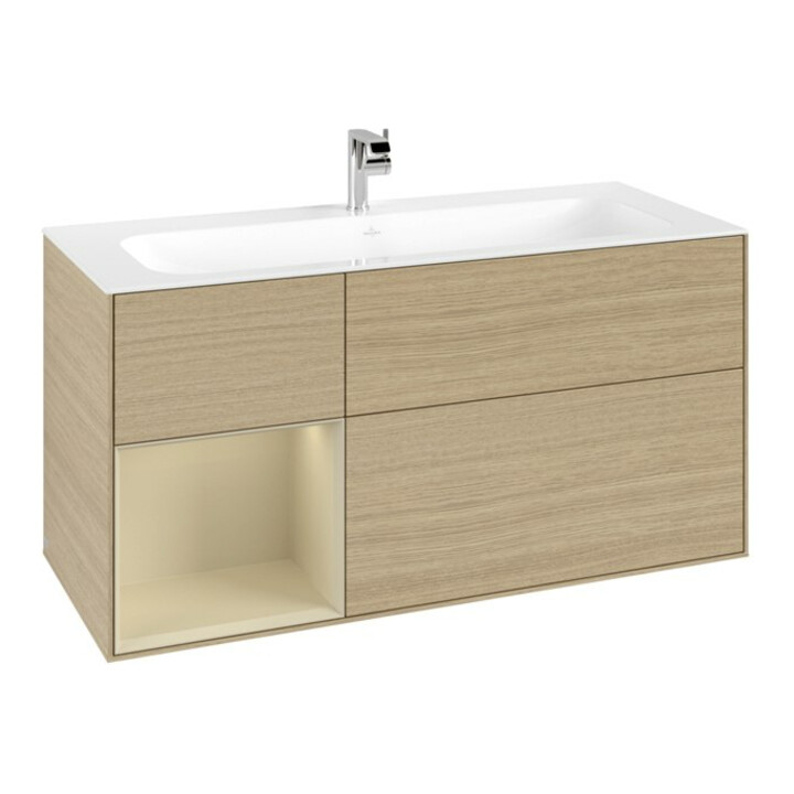 V&B Waschtischunterschrank Finion 119,6x59,1cm, Reg li si Gr m Lac, Oa ven