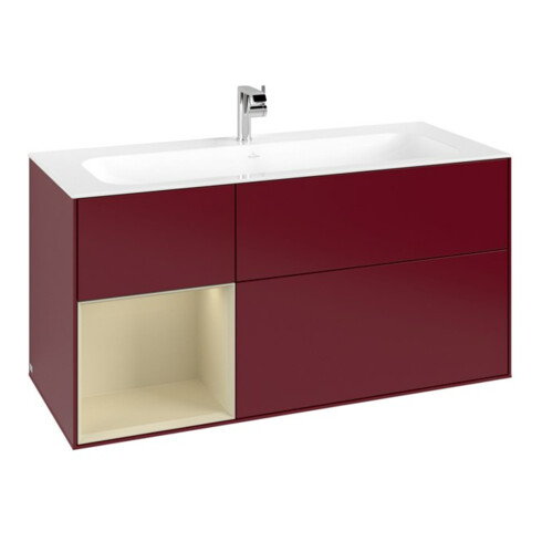 V&B Waschtischunterschrank Finion 119,6x59,1cm, Reg li si Gr m Lac, Peo m