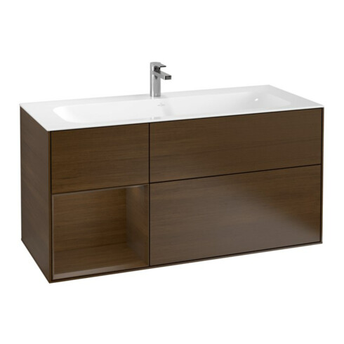 V&B Waschtischunterschrank Finion 119,6x59,1cm, Reg li wal ven, wal veneer