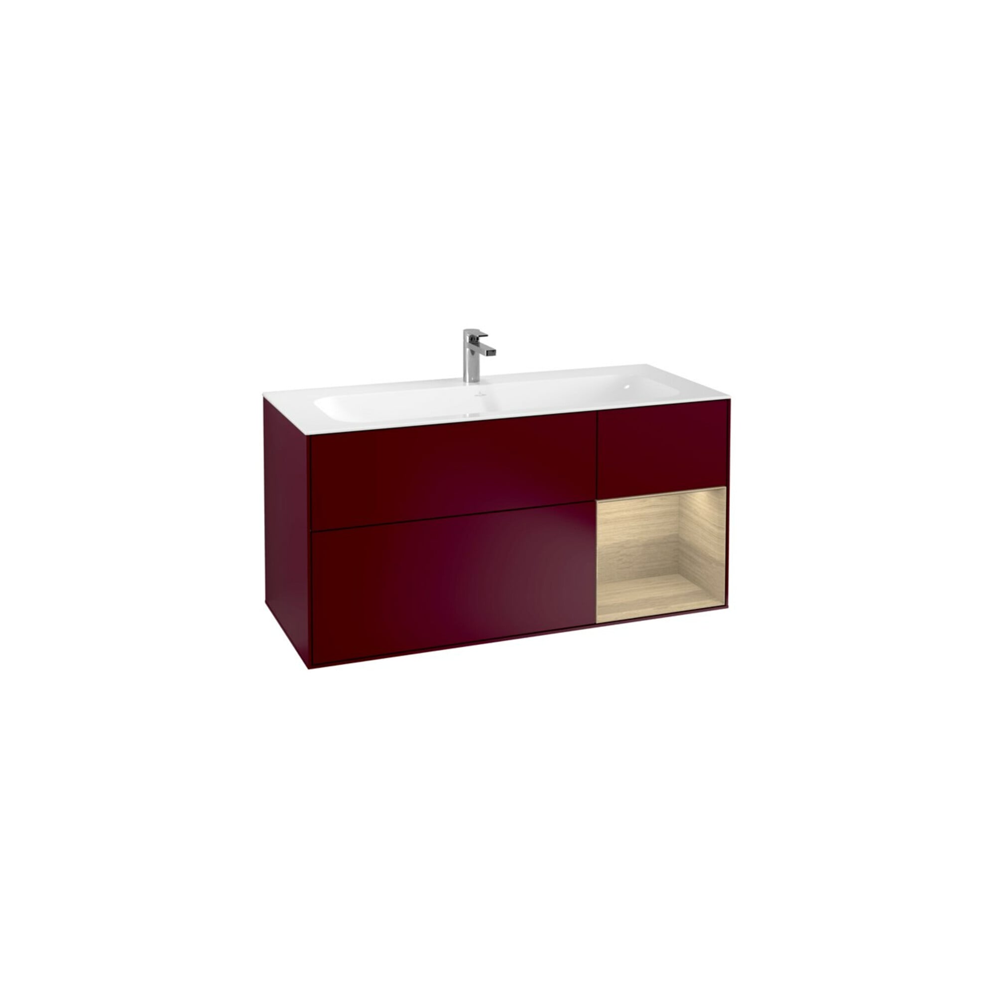 V&B Waschtischunterschrank Finion 119,6x59,1cm, Reg re Oa ven, Peony Matt ; Villeroy & Boch