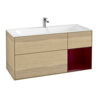 V&B Waschtischunterschrank Finion 119,6x59,1cm, Reg re Peony, Oak Veneer