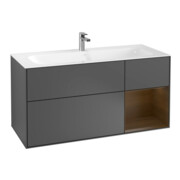 V&B Waschtischunterschrank Finion 119,6x59,1cm, Reg re wal ven, Anthrac. m