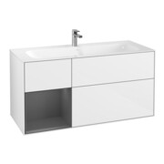 V&B Waschtischunterschrank Finion 119,6x59,1cm, Rg l A m, glo wh. Lac