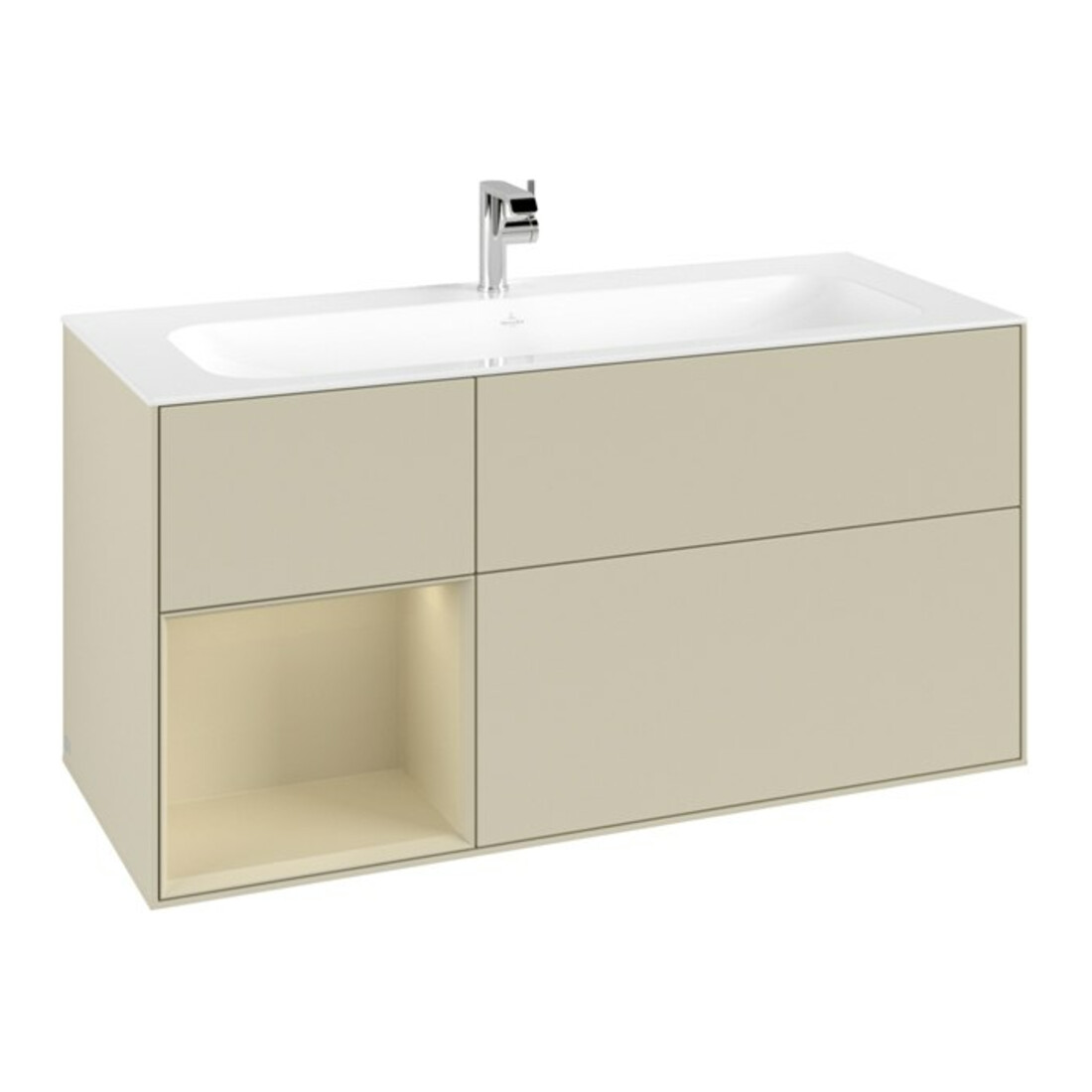 V&B Waschtischunterschrank Finion 119,6x59,1cm, Rg l si G m La, si G m Lac