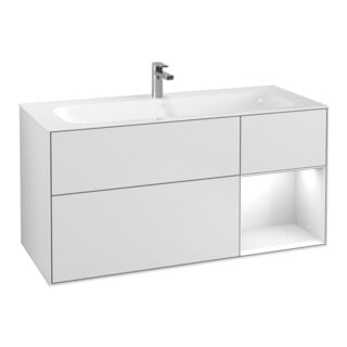 V&B Waschtischunterschrank Finion 119,6x59,1cm, Rg r g wh. Lac, wh. m Lac