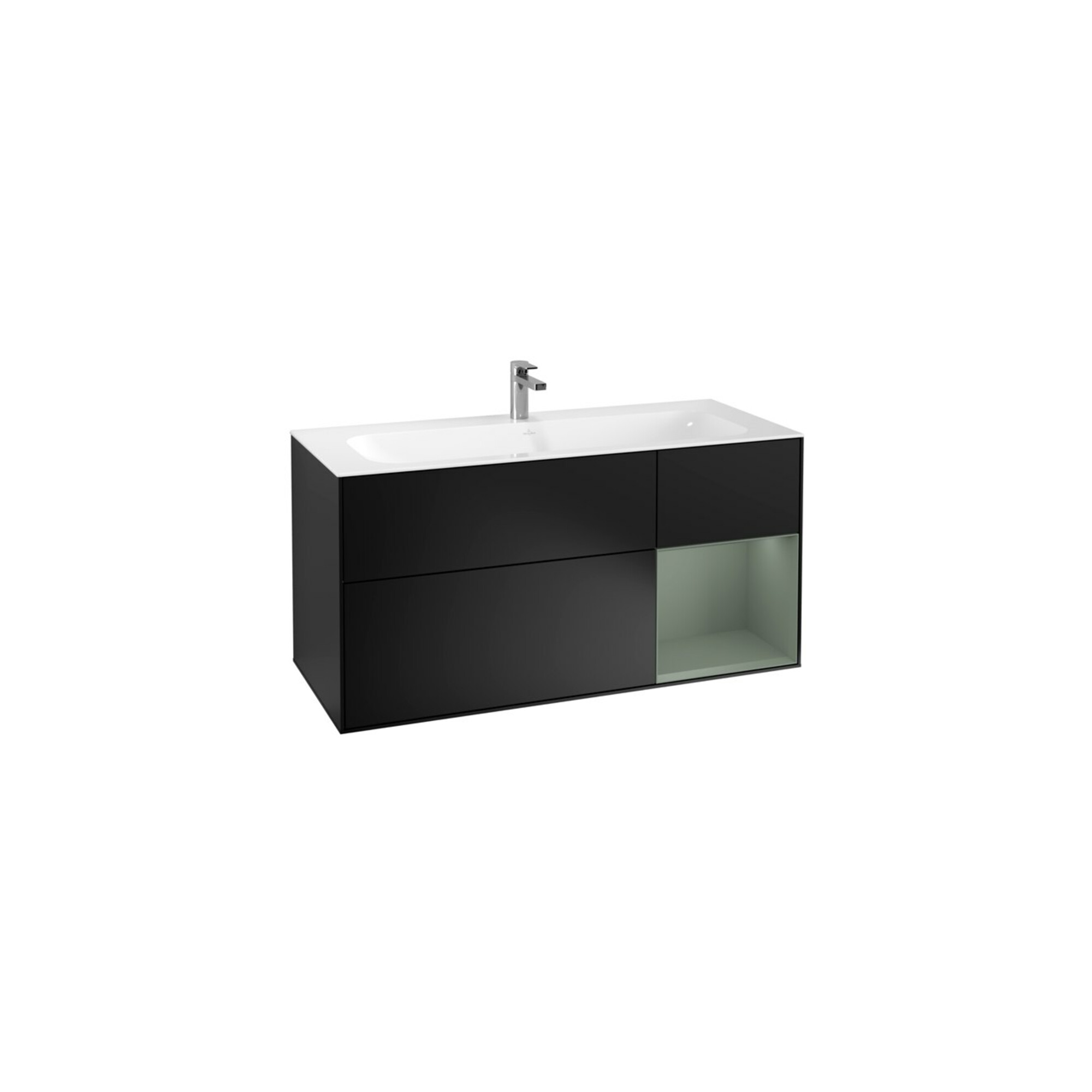 V&B Waschtischunterschrank Finion 119,6x59,1cm, Rg r Oli. m Lac, bla m Lac ; Villeroy & Boch