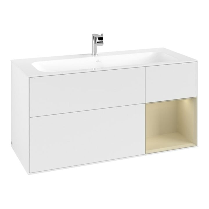 V&B Waschtischunterschrank Finion 119,6x59,1cm, Rg r si G m Lac, wh. m Lac