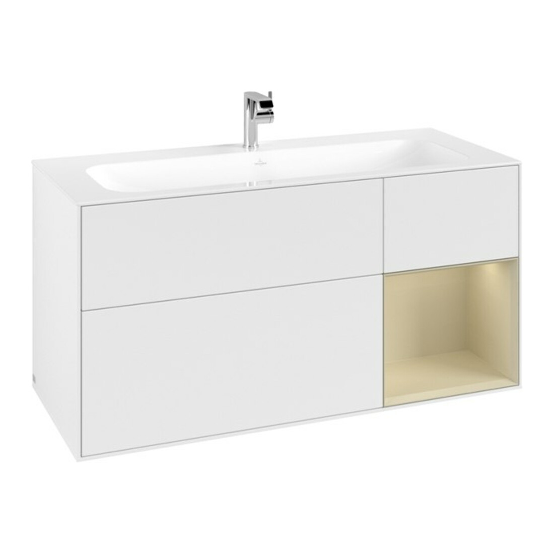 V&B Waschtischunterschrank Finion 119,6x59,1cm, Rg r si G m Lac, wh. m Lac