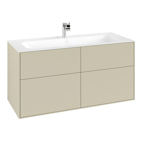 V&B Waschtischunterschrank Finion 119,6x59,1x49,8cm, Reg li si Gr m Lac