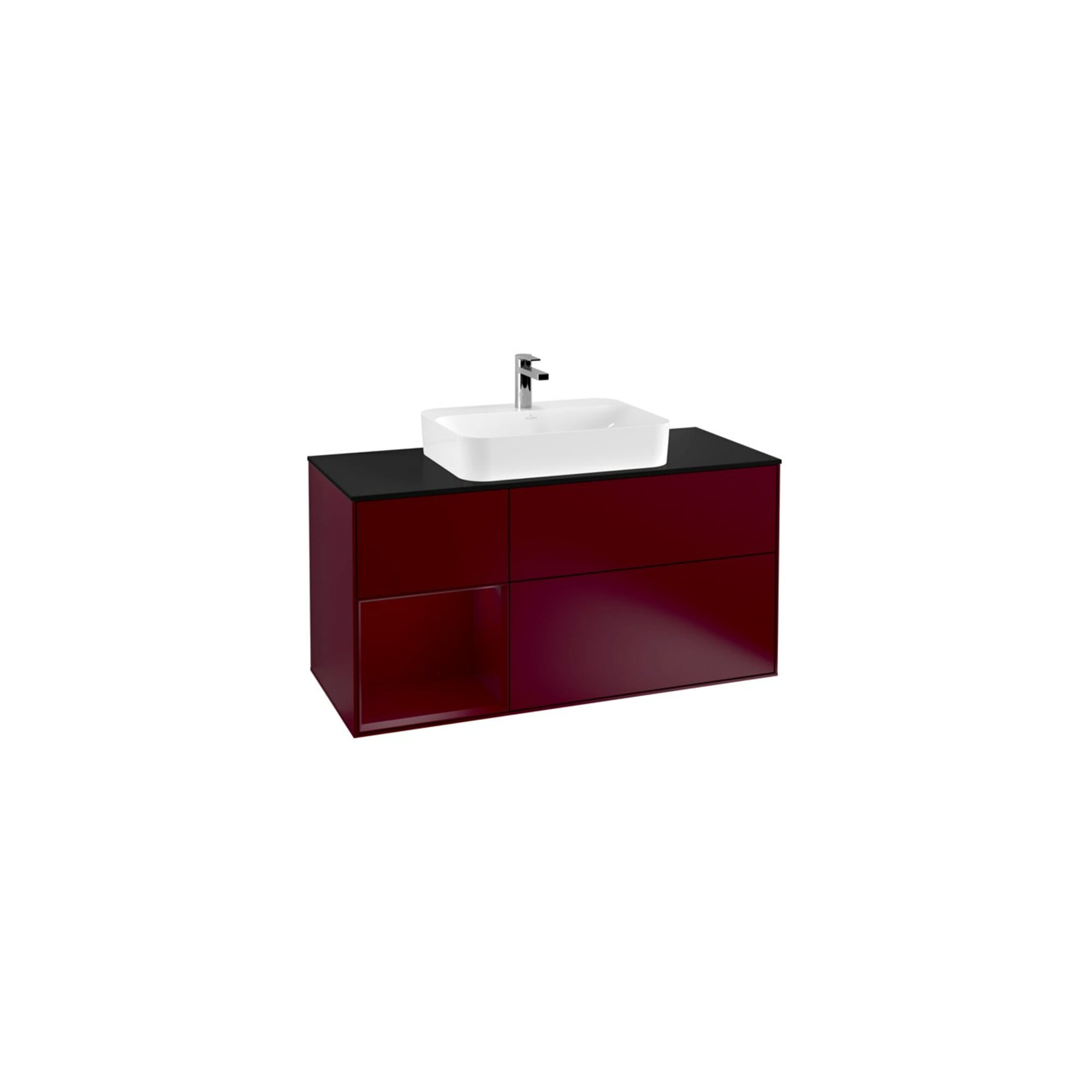 V&B Waschtischunterschrank Finion 120cm, Abd.-Pl. bla m, Reg li Peo, Peo m ; Villeroy & Boch