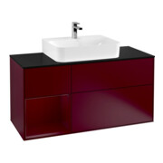 V&B Waschtischunterschrank Finion 120cm, Abd.-Pl. bla m, Reg li Peo, Peo m
