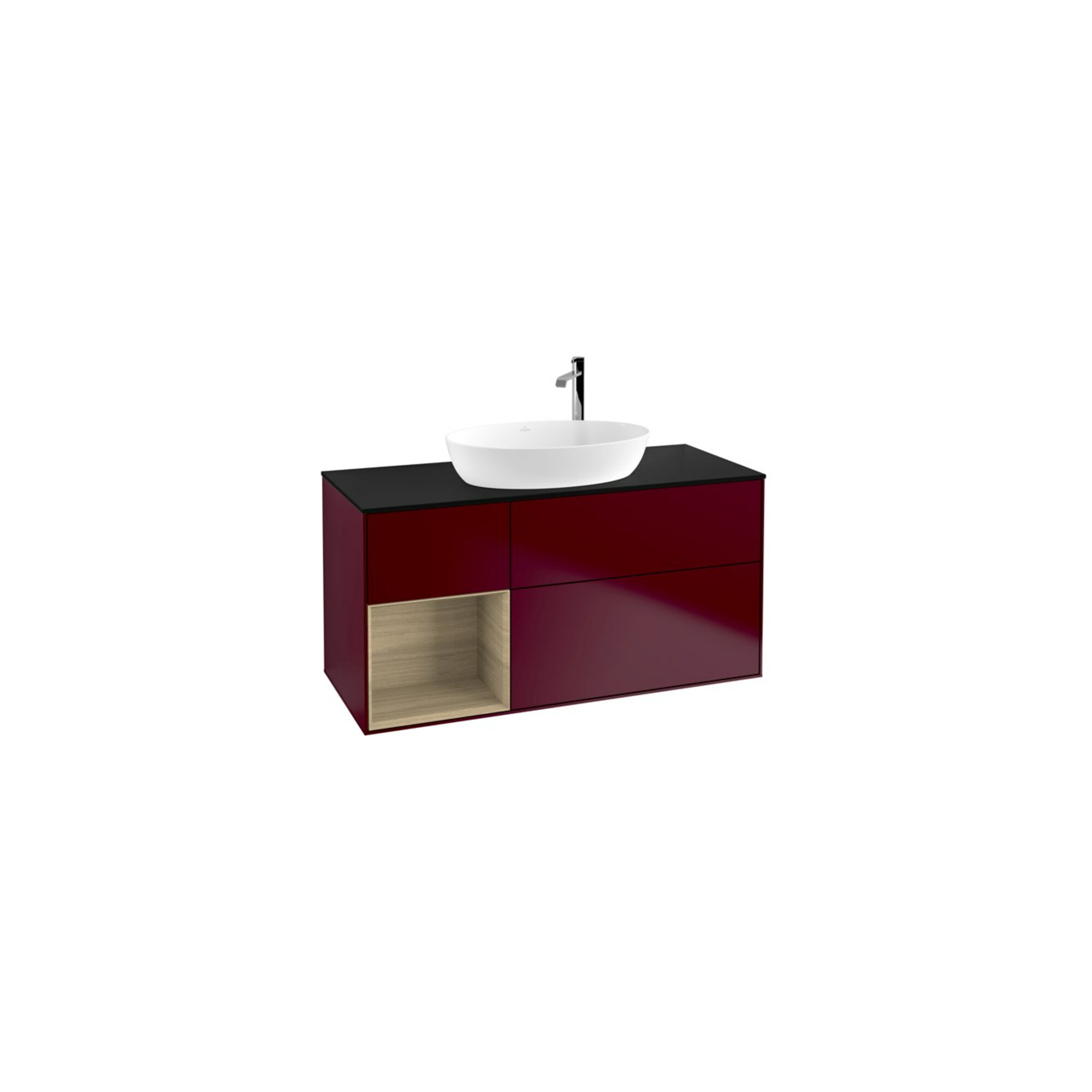 V&B Waschtischunterschrank Finion 120cm, Abd.-Pl. bla m, Reg Oa ven, Peo m ; Villeroy & Boch