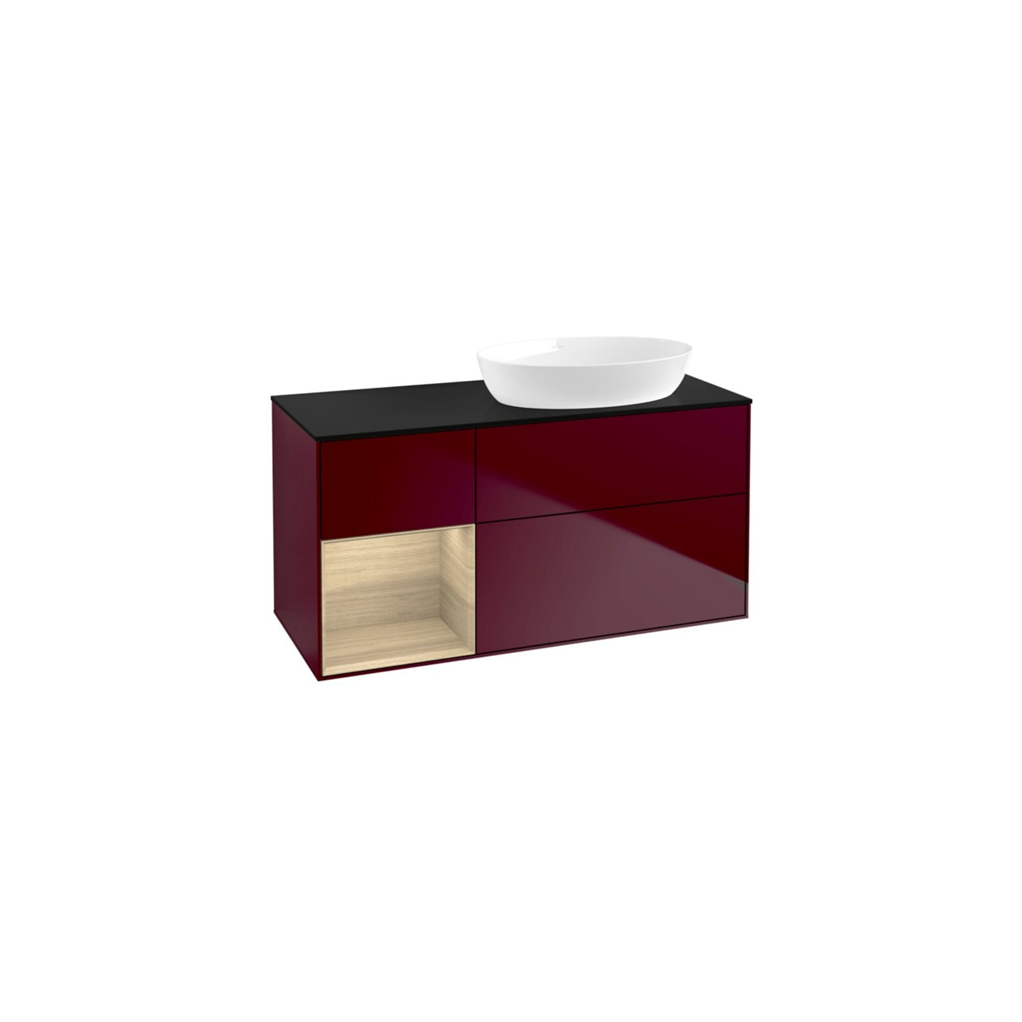 V&B Waschtischunterschrank Finion 120cm, Abd.-Pl. bla m, Reg Oa ven, Peo m ; Villeroy & Boch