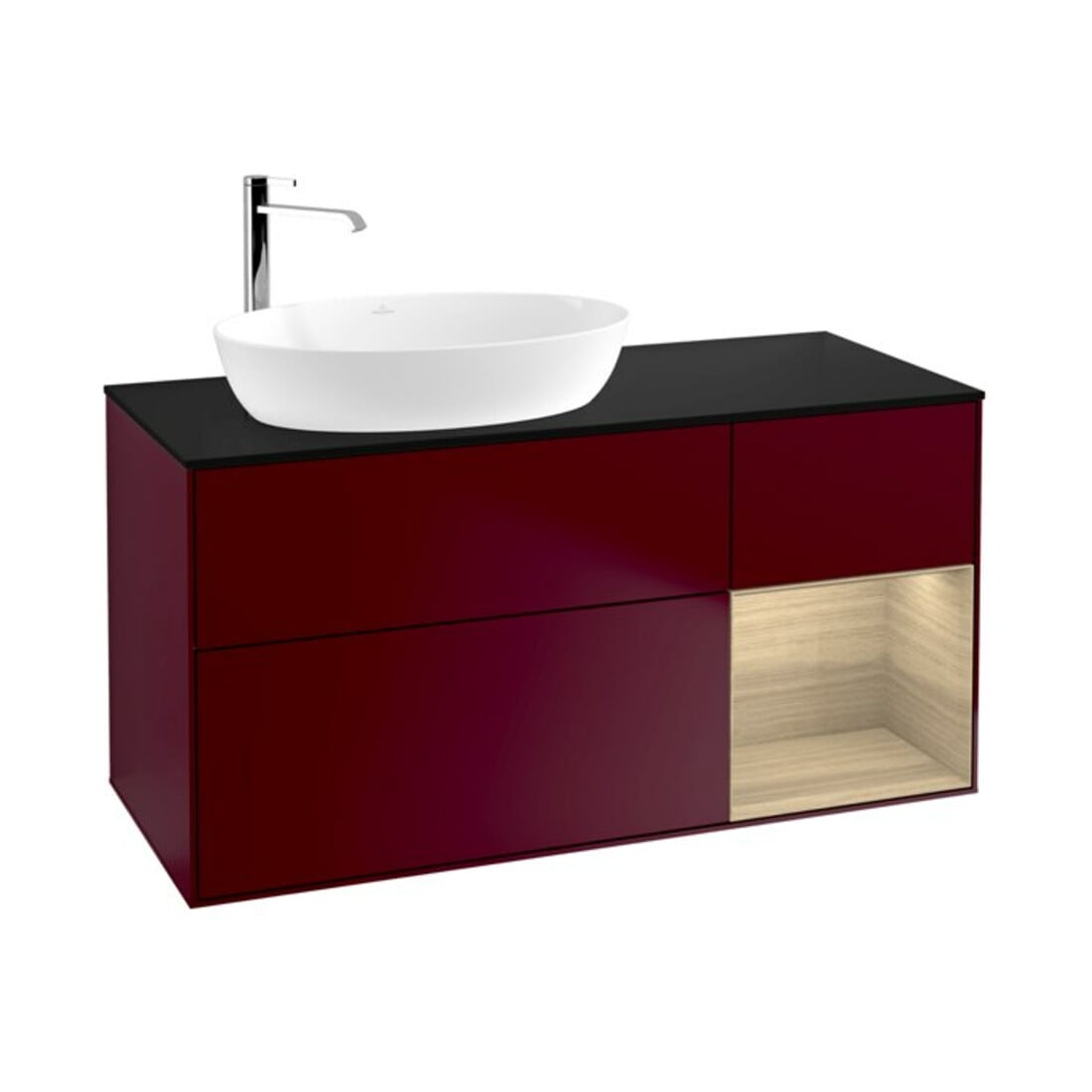 V&B Waschtischunterschrank Finion 120cm, Abd.-Pl. bla m, Reg Oa ven, Peo m
