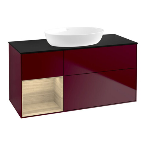V&B Waschtischunterschrank Finion 120cm, Abd.-Pl. bla m, Reg Oa ven, Peo m