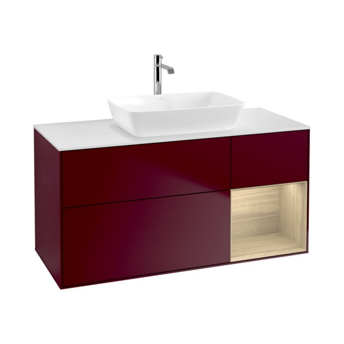 V&B Waschtischunterschrank Finion 120cm, Abd.-Pl. wh. m, Reg Oa ven, Peo m