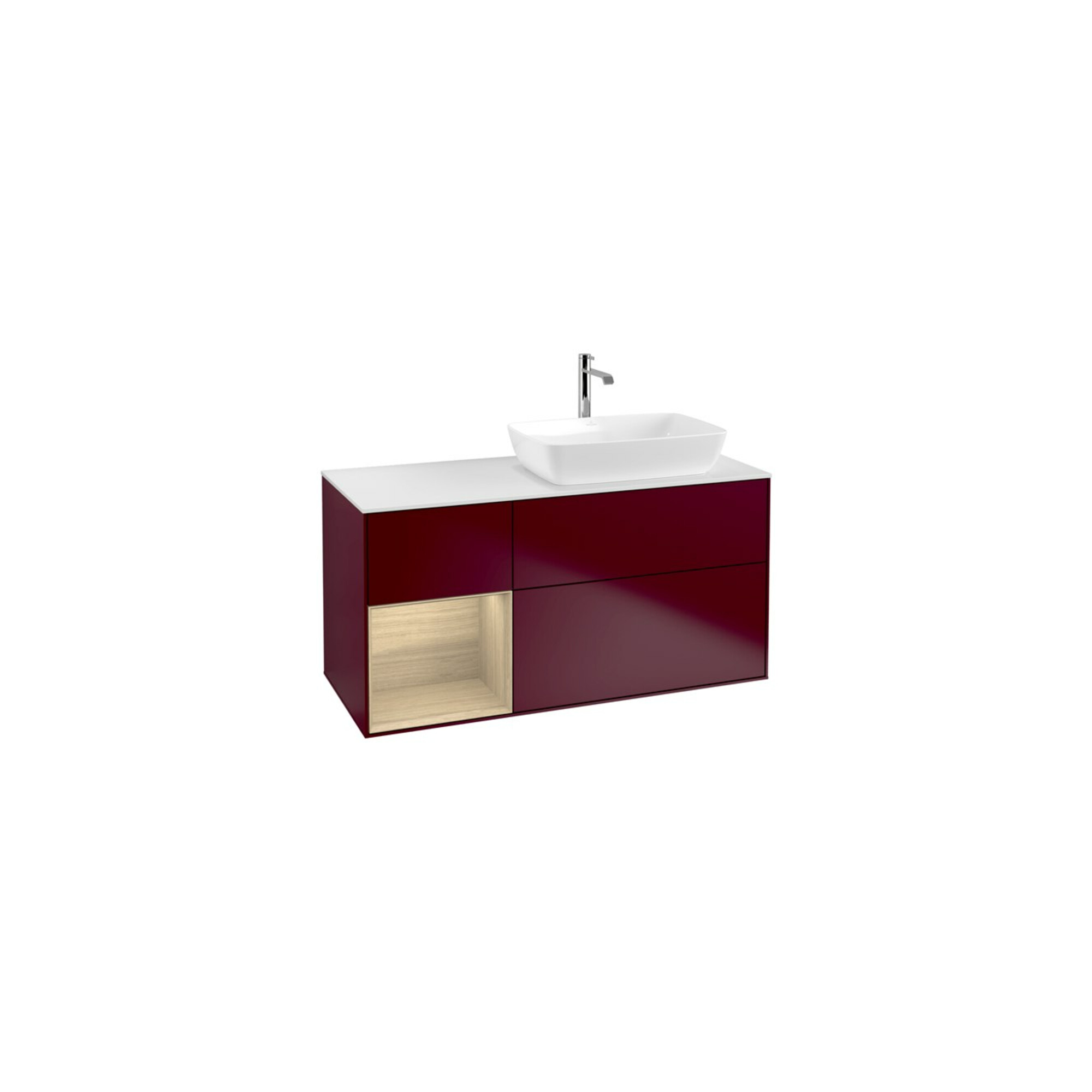 V&B Waschtischunterschrank Finion 120cm, Abd.-Pl. wh. m, Reg Oa ven, Peo m ; Villeroy & Boch