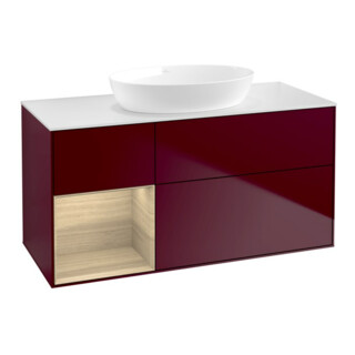 V&B Waschtischunterschrank Finion 120cm, Abd.-Pl. wh. m, Reg Oa ven, Peo m