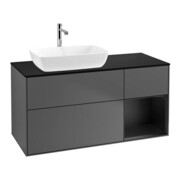 V&B Waschtischunterschrank Finion 120cm, Pl b m, Reg bla m Lac, Anthrac. m