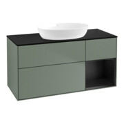 V&B Waschtischunterschrank Finion 120cm, Pl b m, Reg bla m Lac, Oli. m Lac