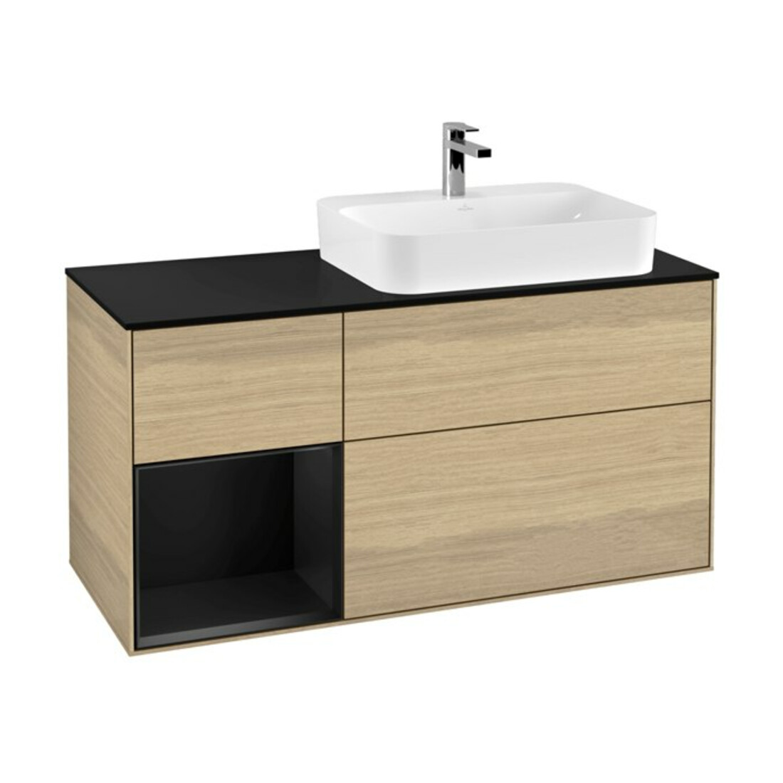 V&B Waschtischunterschrank Finion 120cm, Pl b m, Reg li bla m Lac, Oa ven